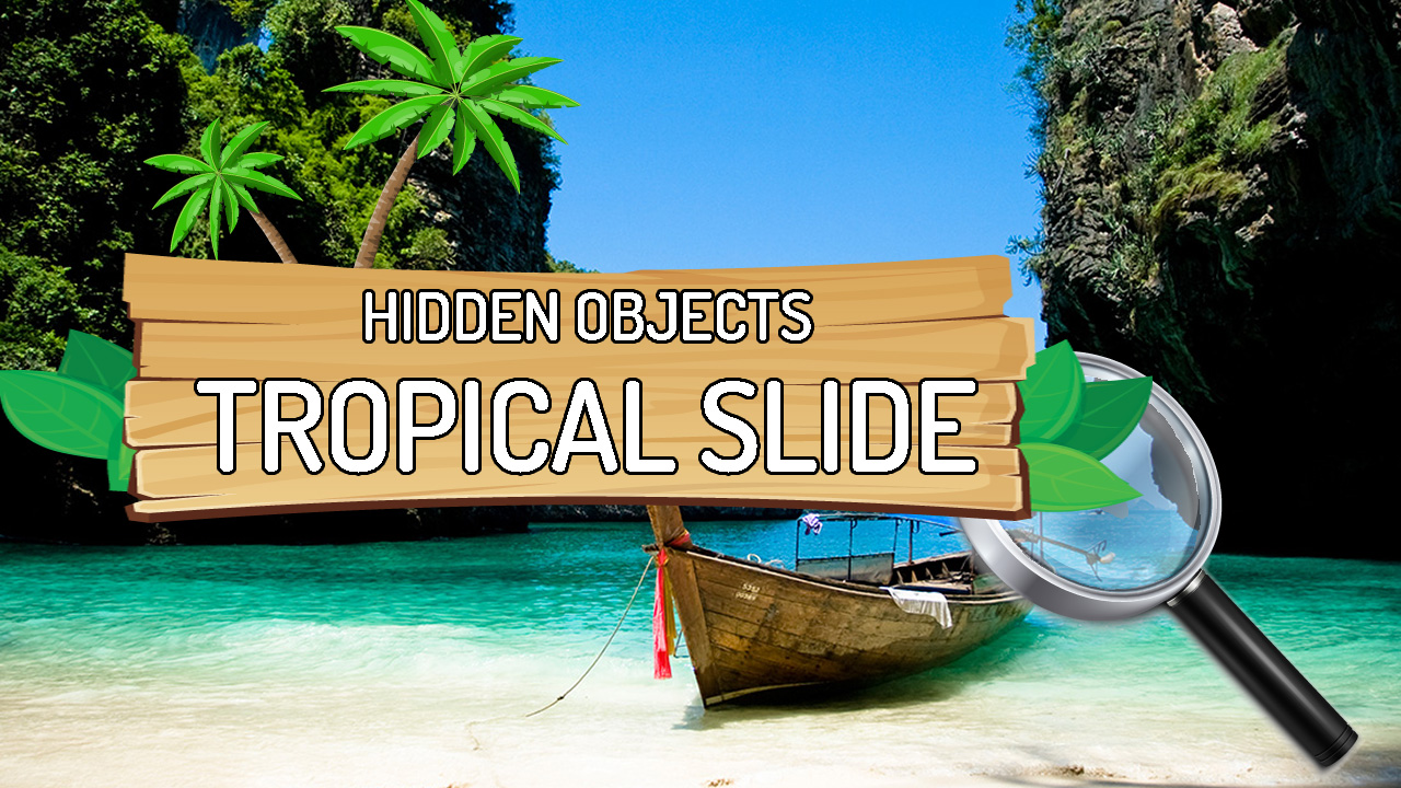 Versteckte Objekte tropische Folie