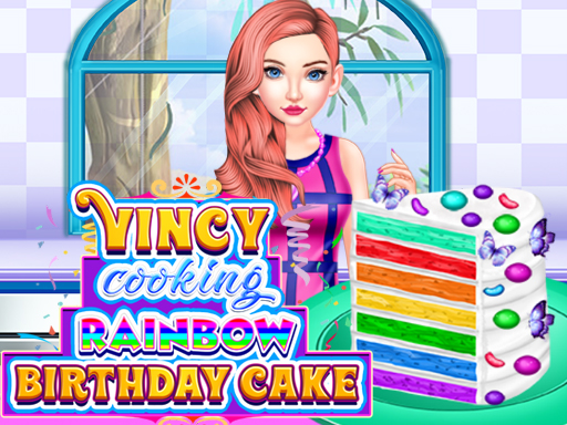 Gâteau d'anniversaire d'arc-en-ciel de Vincy Cooking Rainbow