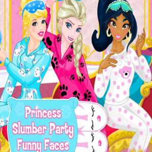 Princess Slumber Party lustige Gesichter