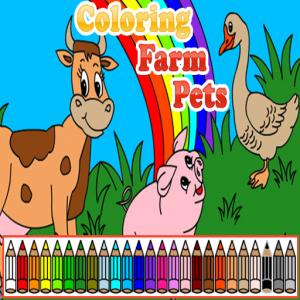 Färbung Bauernhof Haustiere.