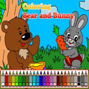 Ours à colorier et lapin