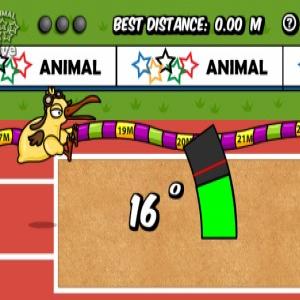 Jeux olympiques d'animaux triple saut
