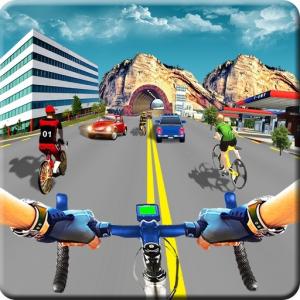 Véritable jeu de course de vélos 3D