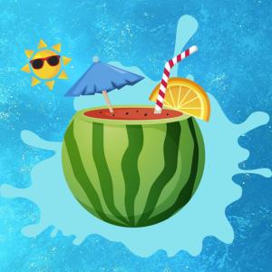 Wassermelone und Getränke-Puzzle