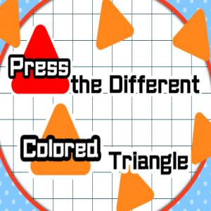 Appuyez sur le triangle coloré différent