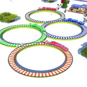 Low Poly Train Racing jeu