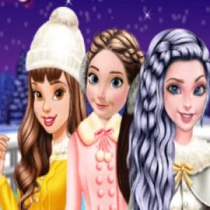 Les princesses vont du patinage sur glace