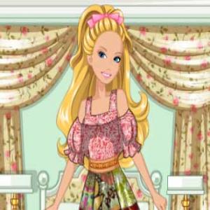Крестьянское платье в стиле пэчворк Барби