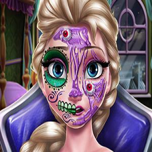 Maquillage effrayant d'Elsa Halloween