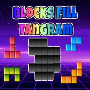 Блоки заполняют Tangram Puzzle