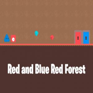 Forêt rouge rouge et bleue