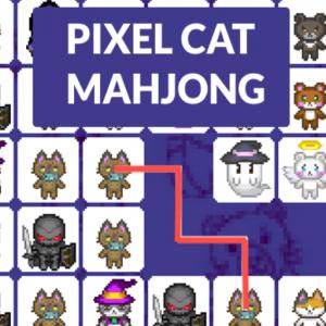 Pixel Katze Mahjong.
