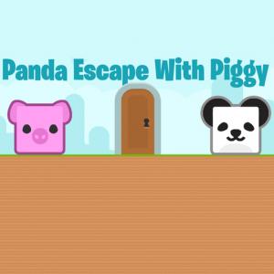 Panda s'échapper avec piggy