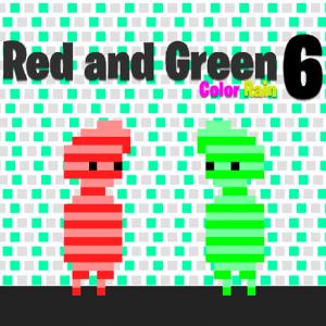 Roter und grüner 6-farbiger Regen