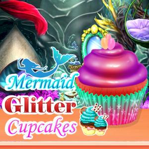 Mermaid Glitter Cupcakes.