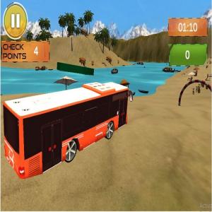 Strandbus fahren: Wasseroberflächenbus Spiel