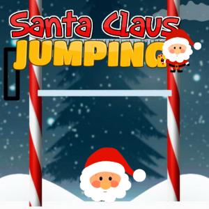 Санта-Клаус прыгает
