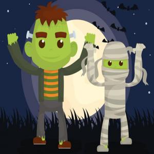 Vampire und Frankenstein Färbung