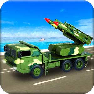 Jeux de conduite de camion d'attaque de missiles armée américaine