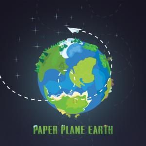 Бумажный плоскость Земля