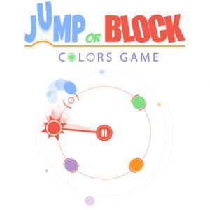 Jeu de saut ou de blocs des couleurs