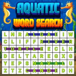 Recherche de mots aquatique