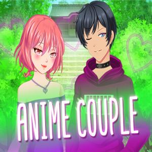 Anime -Paar zieht sich an