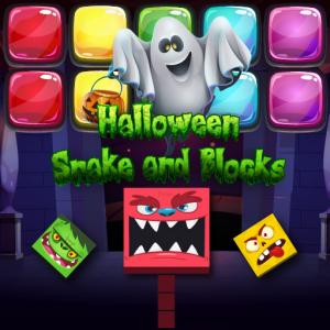 Halloween -Schlange und Blöcke
