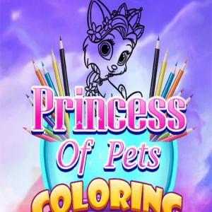 Раскраска принцесса домашних животных
