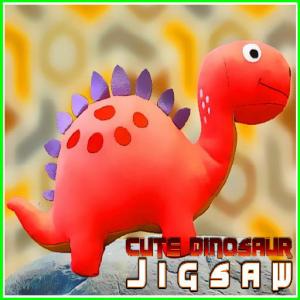 Niedlicher Dinosaurier-Jigsaw.