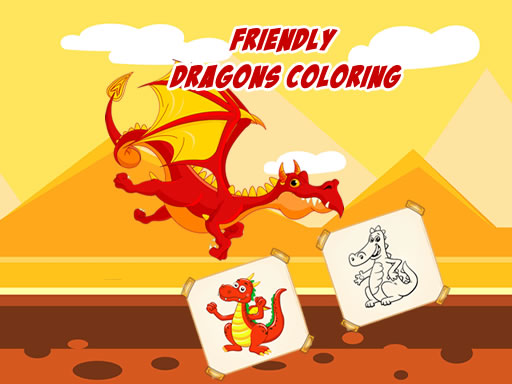 Розмальовка Дружні дракони
