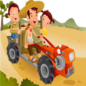 Puzzle de tracteur de dessin animé
