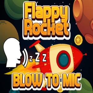 Flappy Rocket spielt mit dem Blasen von Mic