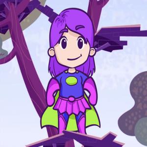 Фіолетовий герой-головоломка