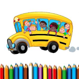Книжка-раскраска школьный автобус