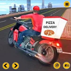 Jeu de simulateur de garçon de livraison de la grosse pizza