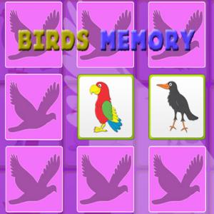 Mémoire pour enfants avec des oiseaux