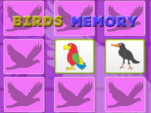 Mémoire pour enfants avec des oiseaux