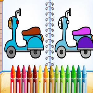 Livre de coloriage de vélo mignon
