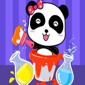 Студия смешивания цветов маленькой панды
