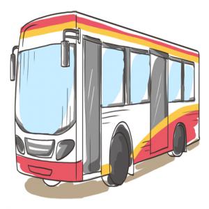 Diapositive de bus de dessin animé