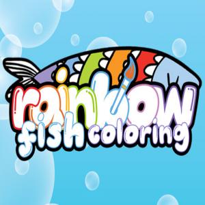 Coloriage poisson arc-en-ciel
