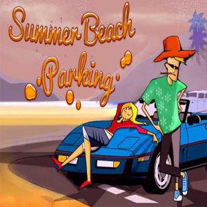 Parking de plage d'été