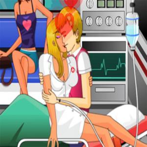 Krankenschwester küssen