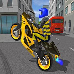Simulateur de course moto de la police 3D