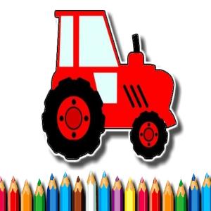 Tracteur à colorier facile pour enfants