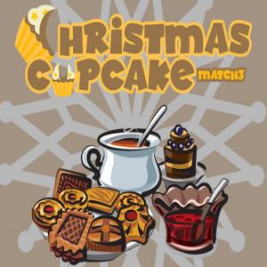 Weihnachts-Cupcake-Match 3