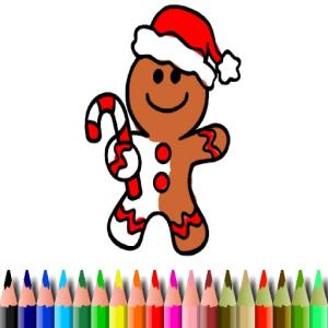 Раскраска рождественское печенье BTS