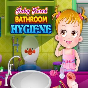 Baby Hazel Badezimmerhygiene