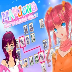 Mahjong Hübsche Manga-Mädchen